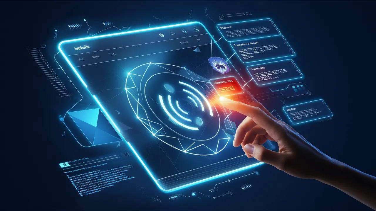 User interacting with an AI-powered website builder interface